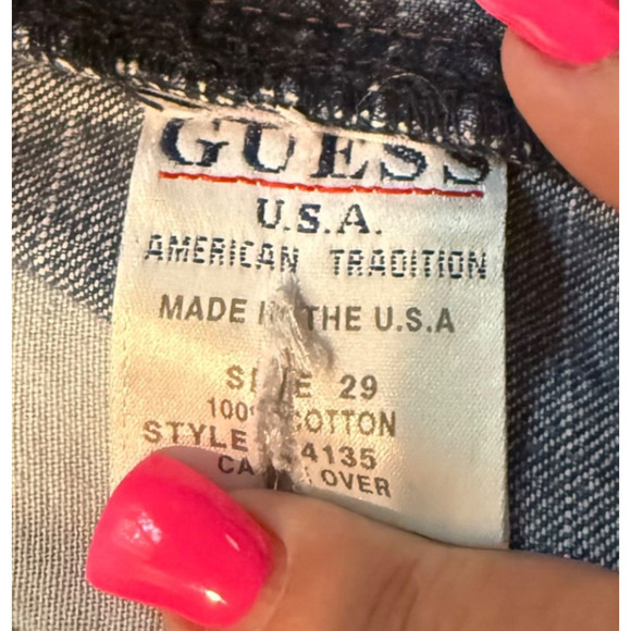 Vintage Guess Jeans BootCut Mens Cowboy Fading Made USA 29x32 10.5" Leg Opening - Picture 3 of 8